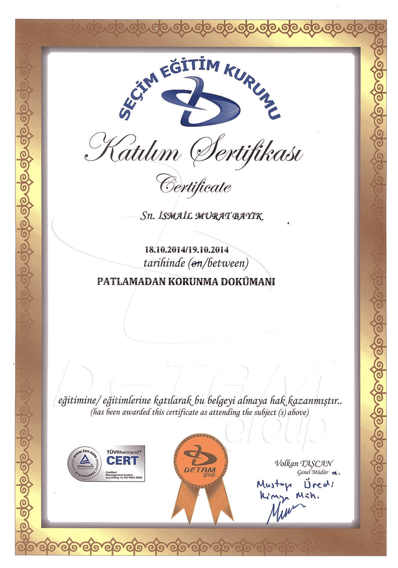 PATLAMADAN KORUNMA -CERT