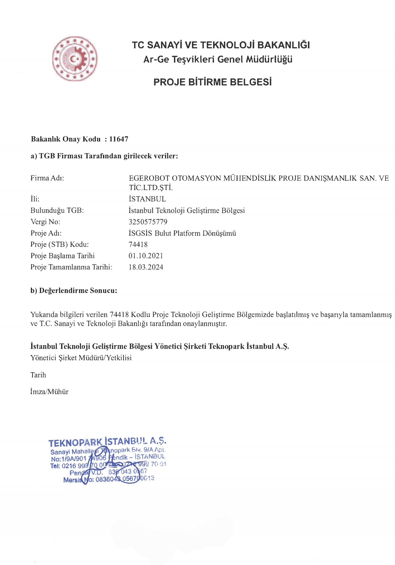 PROJE BİTİRME 74418 -CERT