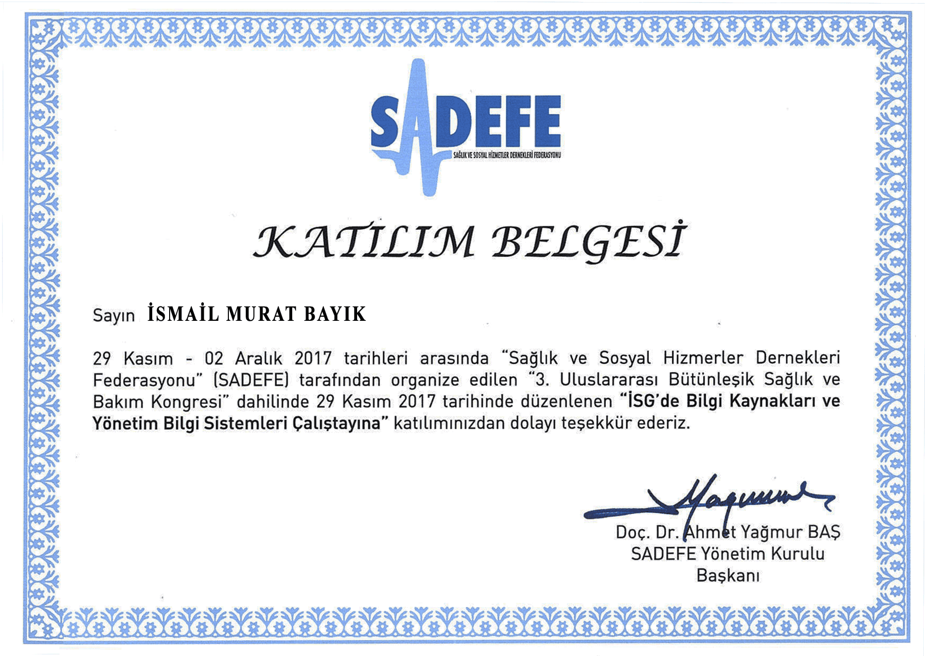 SADEFE 2017 -CERT